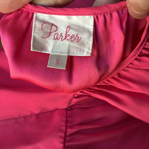 Parker Elana Silk Mini Dress Pink Small NWOT - Picture 6 of 12